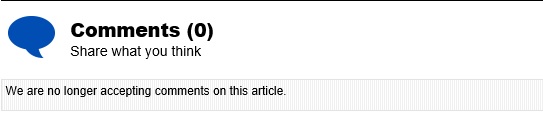We are no longer accepting comments on this article