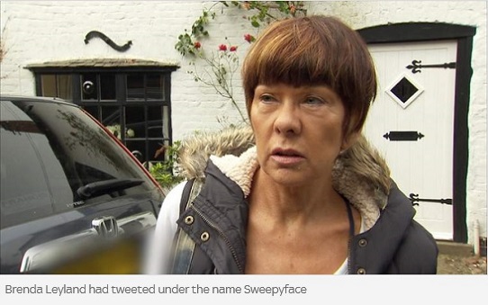 Brenda Leyland had tweeted under the name Sweepyface